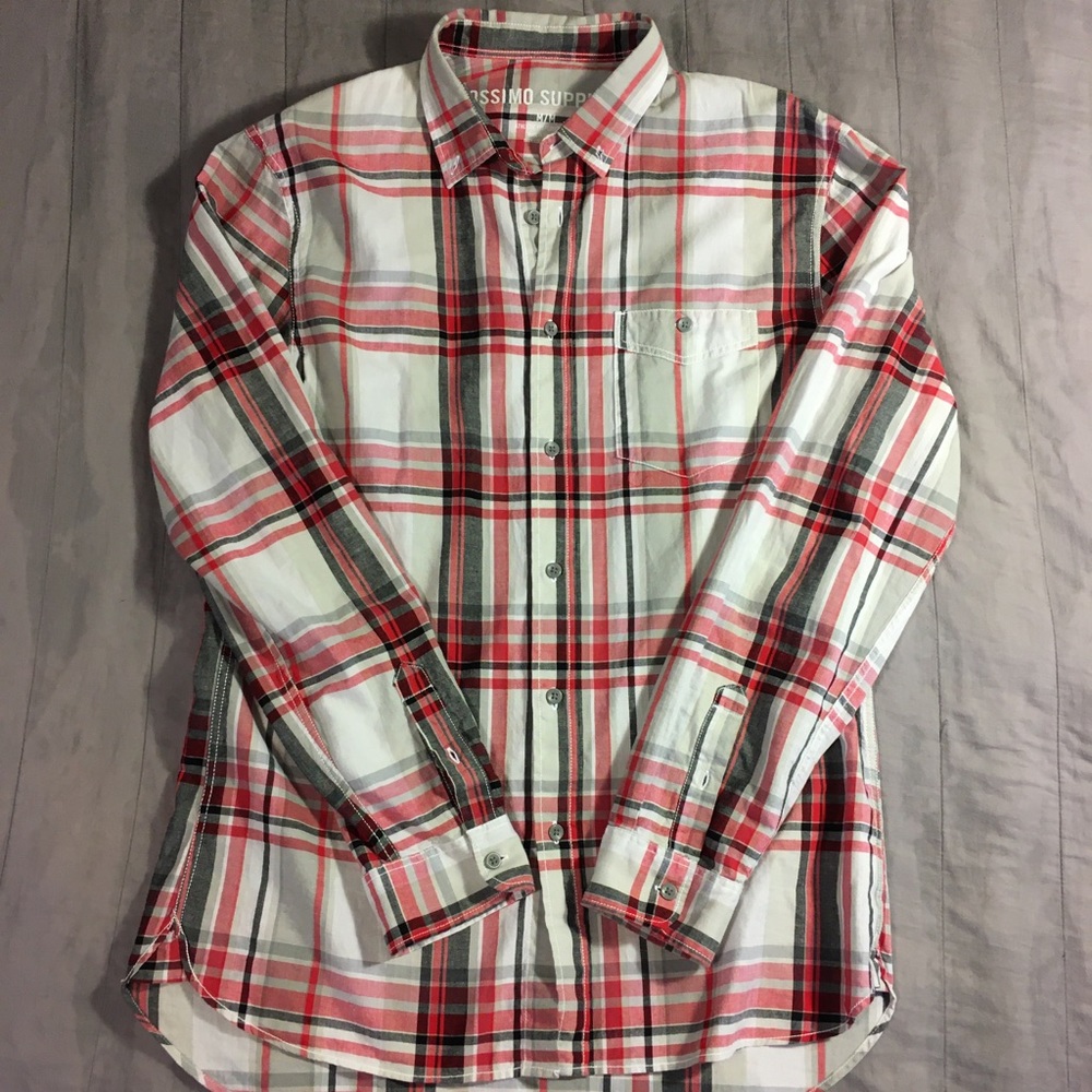 Mossimo brand, plaid button down. Size medium.